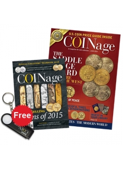 1 year Coinage subscription + 2016 Coinage year book + magnifying glass