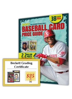 Free Grading Certificate with Beckett Baseball Card Price Guide 38th