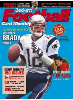 Football Card Monthly #150 September 2002 - Tom Brady / Drew Bledsoe