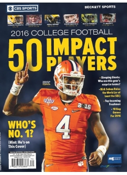 2016 College Football - 50 Impact Players PRINT ONLY